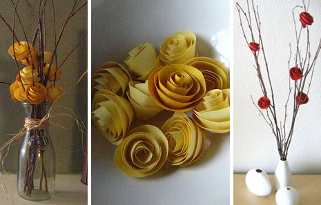 How to make paper flowers here